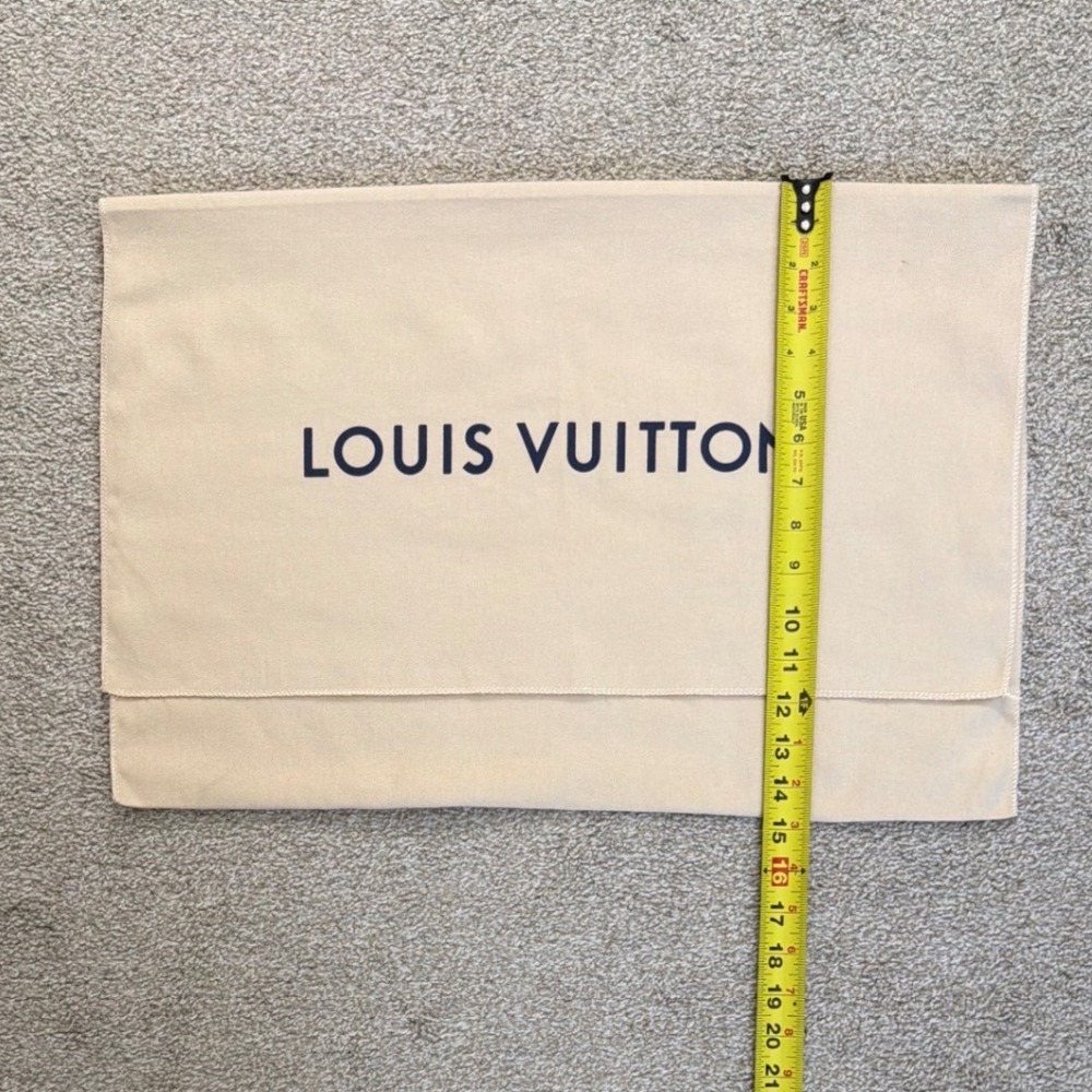 Louis Vuitton Large Beige Recycled Cotton Dust Bag Logo Handbag Cover - Picture 6 of 9